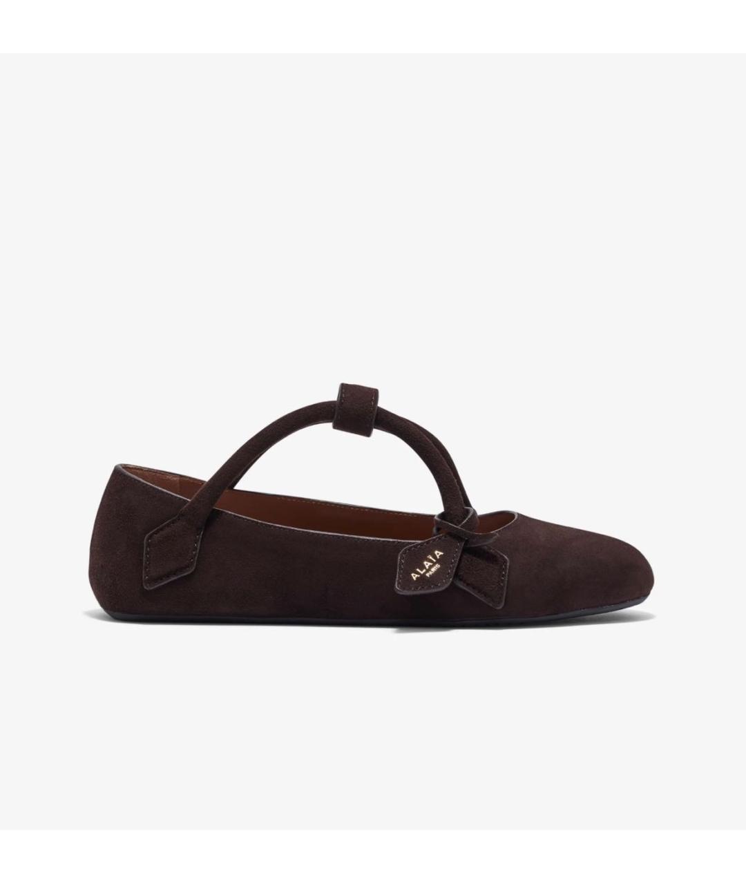 ALAIA Коричневые замшевые балетки, фото 2