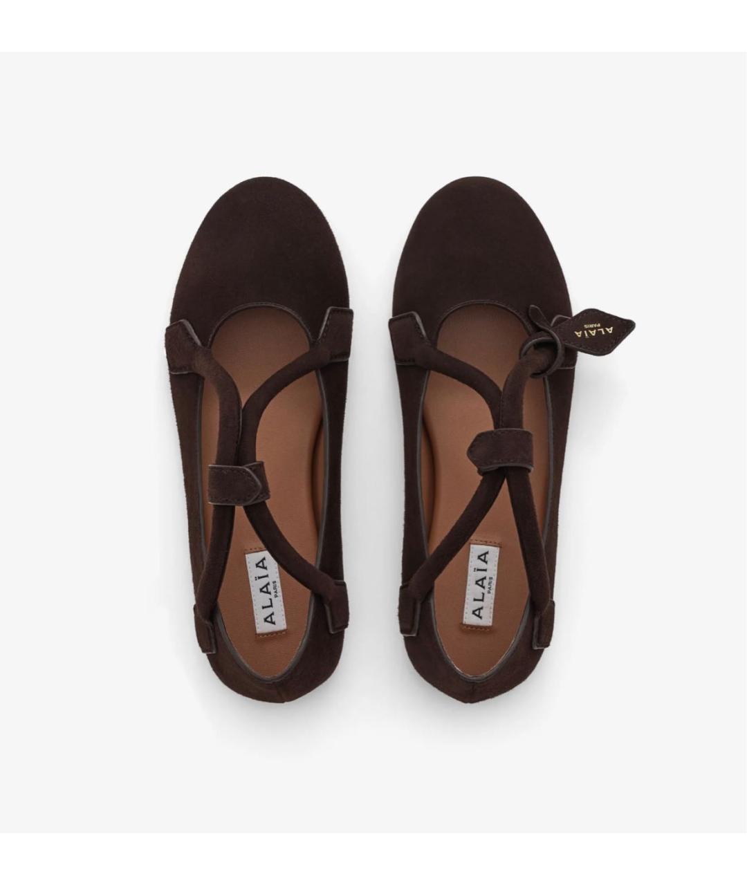 ALAIA Коричневые замшевые балетки, фото 3