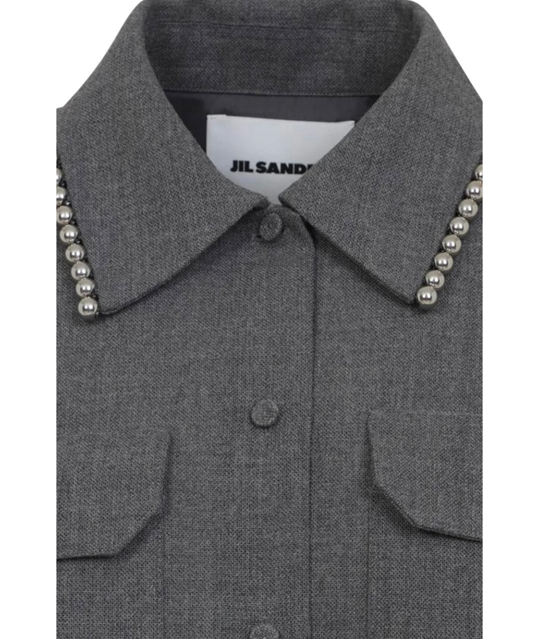 JIL SANDER Серая рубашка, фото 3