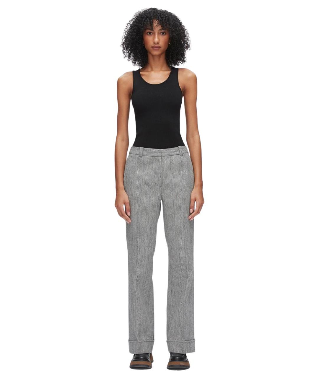 3.1 PHILLIP LIM Серые прямые брюки, фото 1