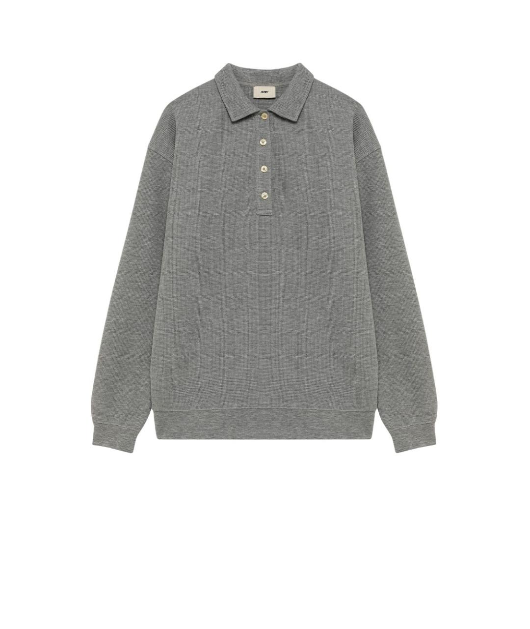 AUTRY Серое поло с длинным рукавом, фото 1