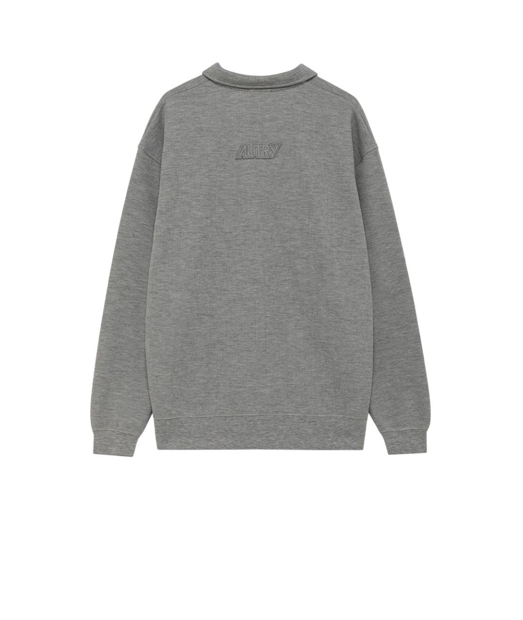 AUTRY Серое поло с длинным рукавом, фото 2