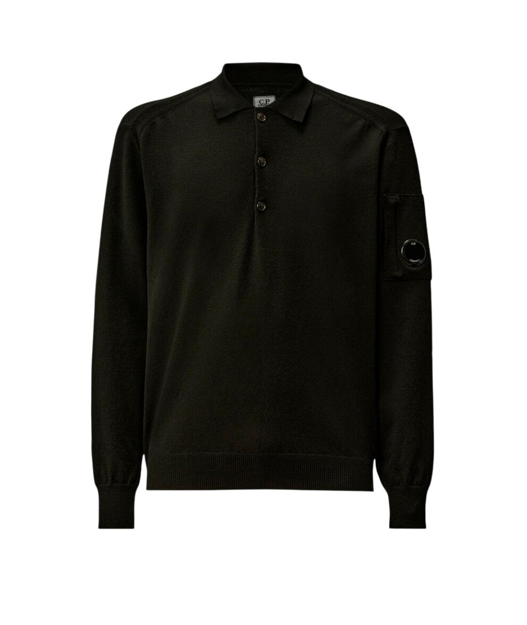 CP COMPANY Черное поло с длинным рукавом, фото 1