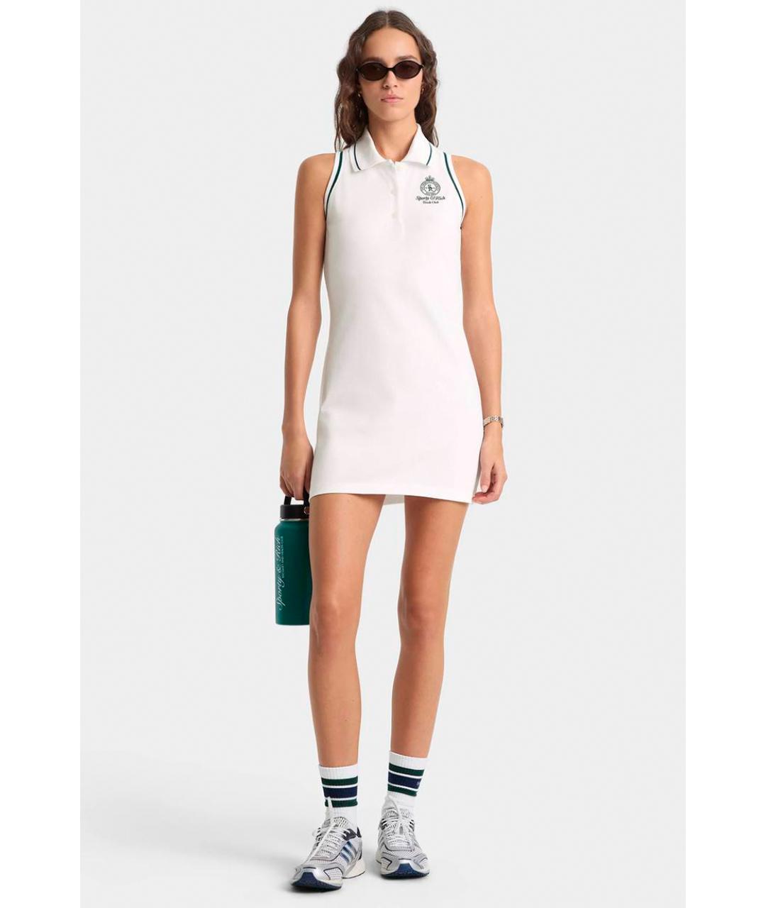 SPORTY AND RICH Белое повседневное платье, фото 3