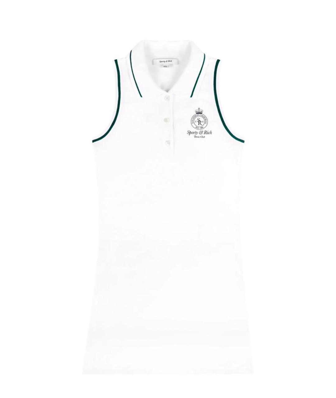 SPORTY AND RICH Белое повседневное платье, фото 1