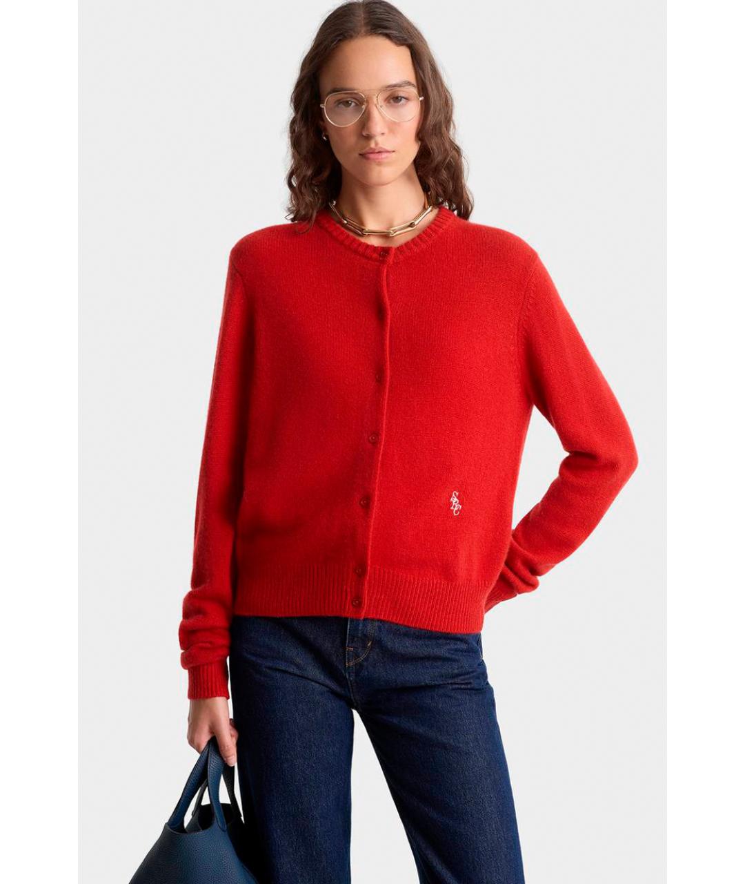 SPORTY AND RICH Красный кардиган, фото 3