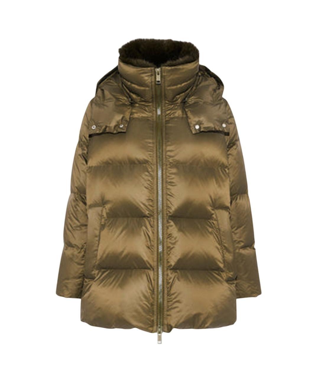 YVES SALOMON Зеленый пуховик, фото 3