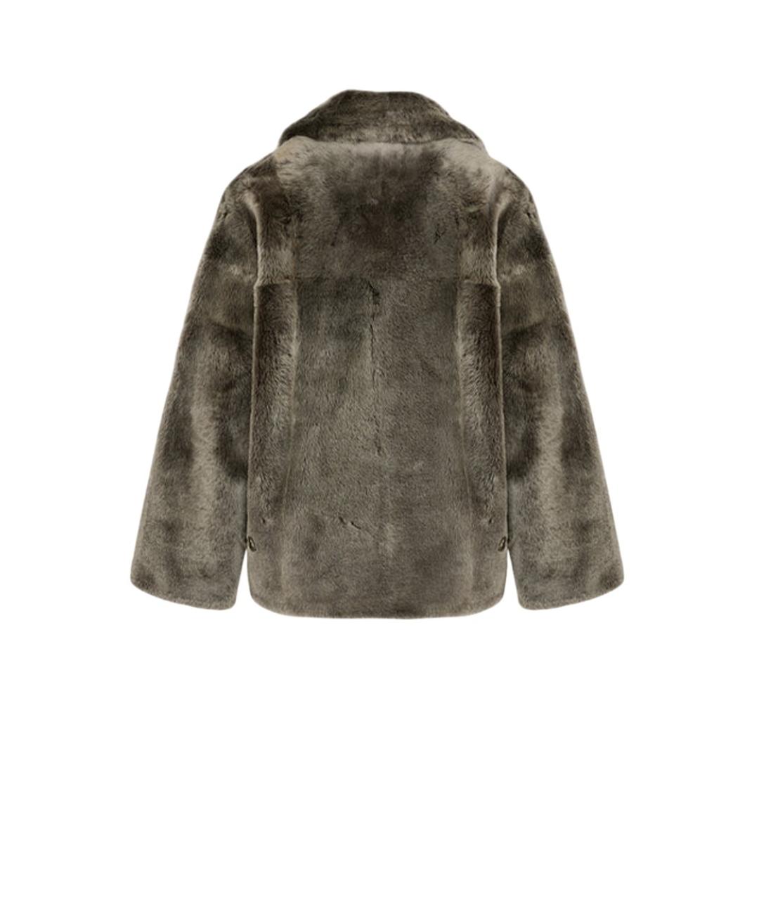 YVES SALOMON Серая дубленка, фото 2