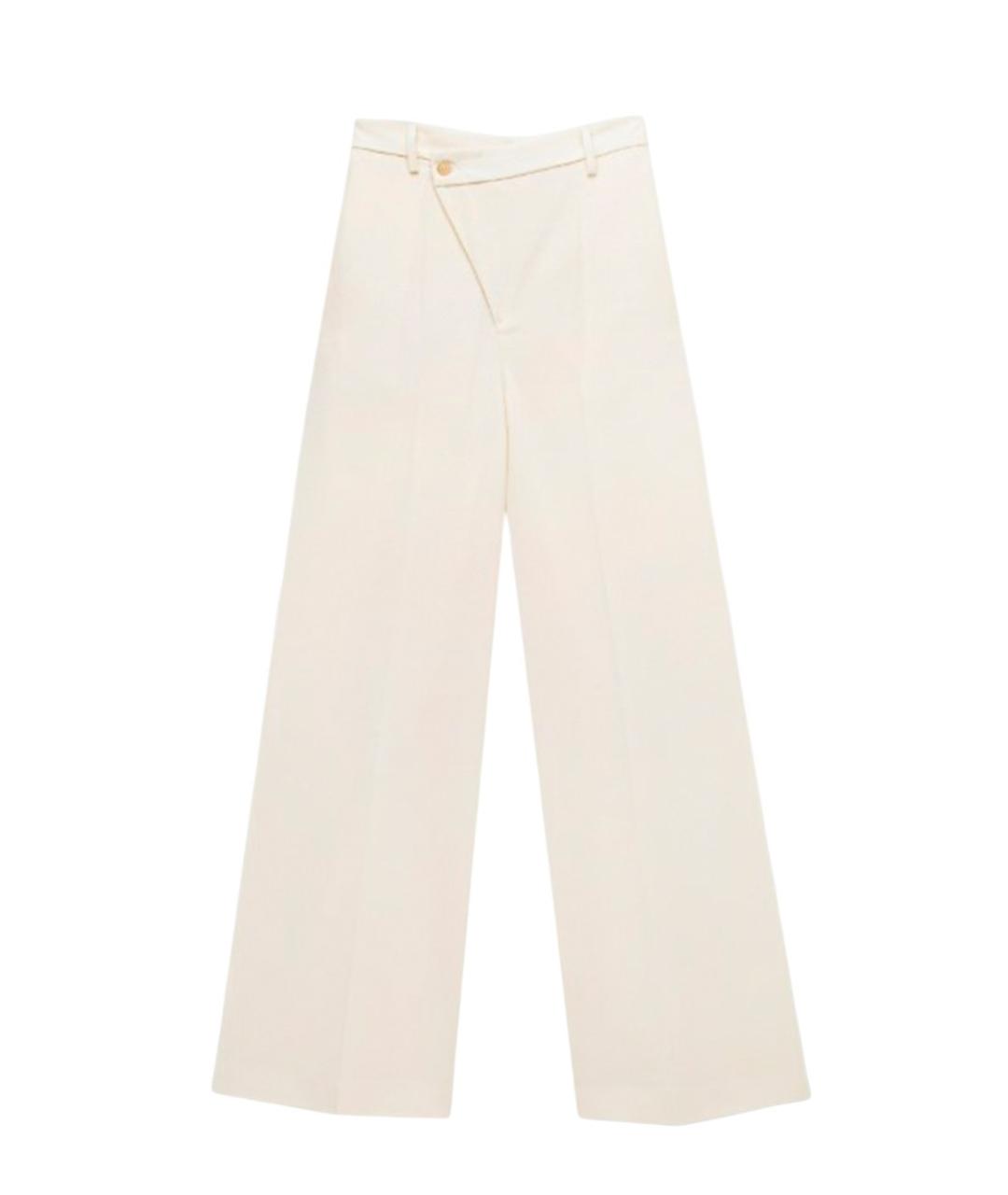 MM6 MAISON MARGIELA Бежевые прямые брюки, фото 1