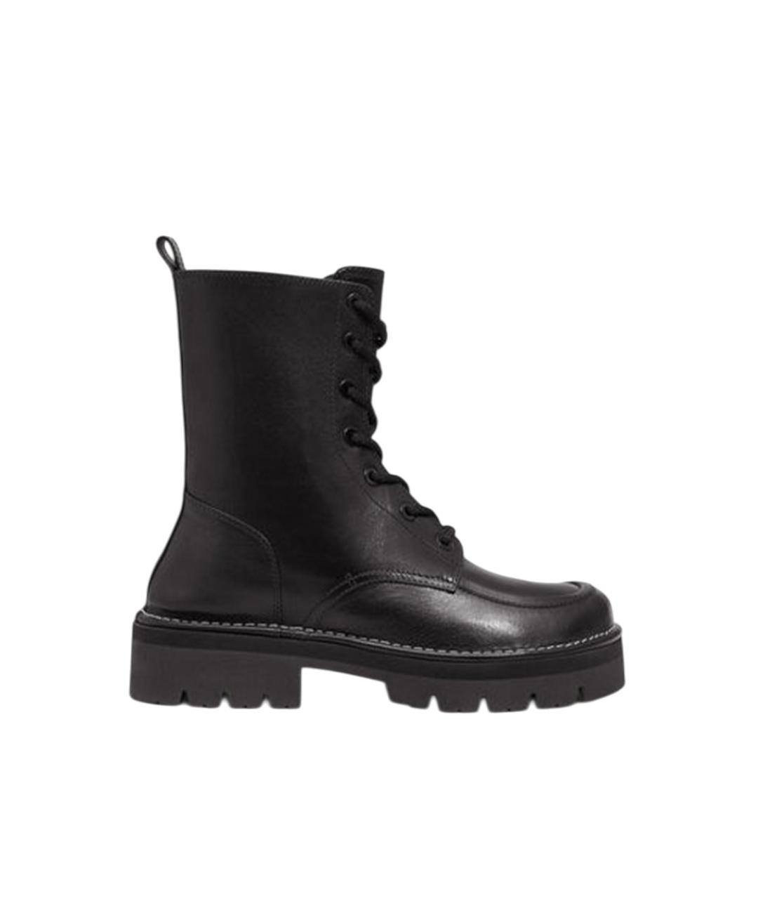 Ami Paris Черные кожаные ботинки, фото 1