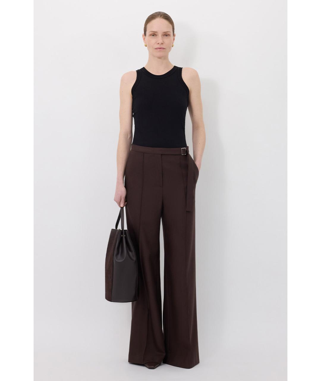 LOULOU DE SAISON Коричневые брюки широкие, фото 2