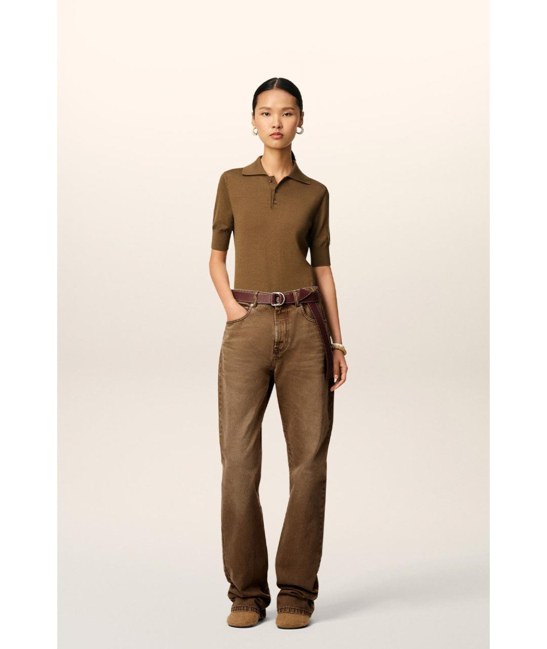 Ami Paris Коричневые прямые джинсы, фото 3