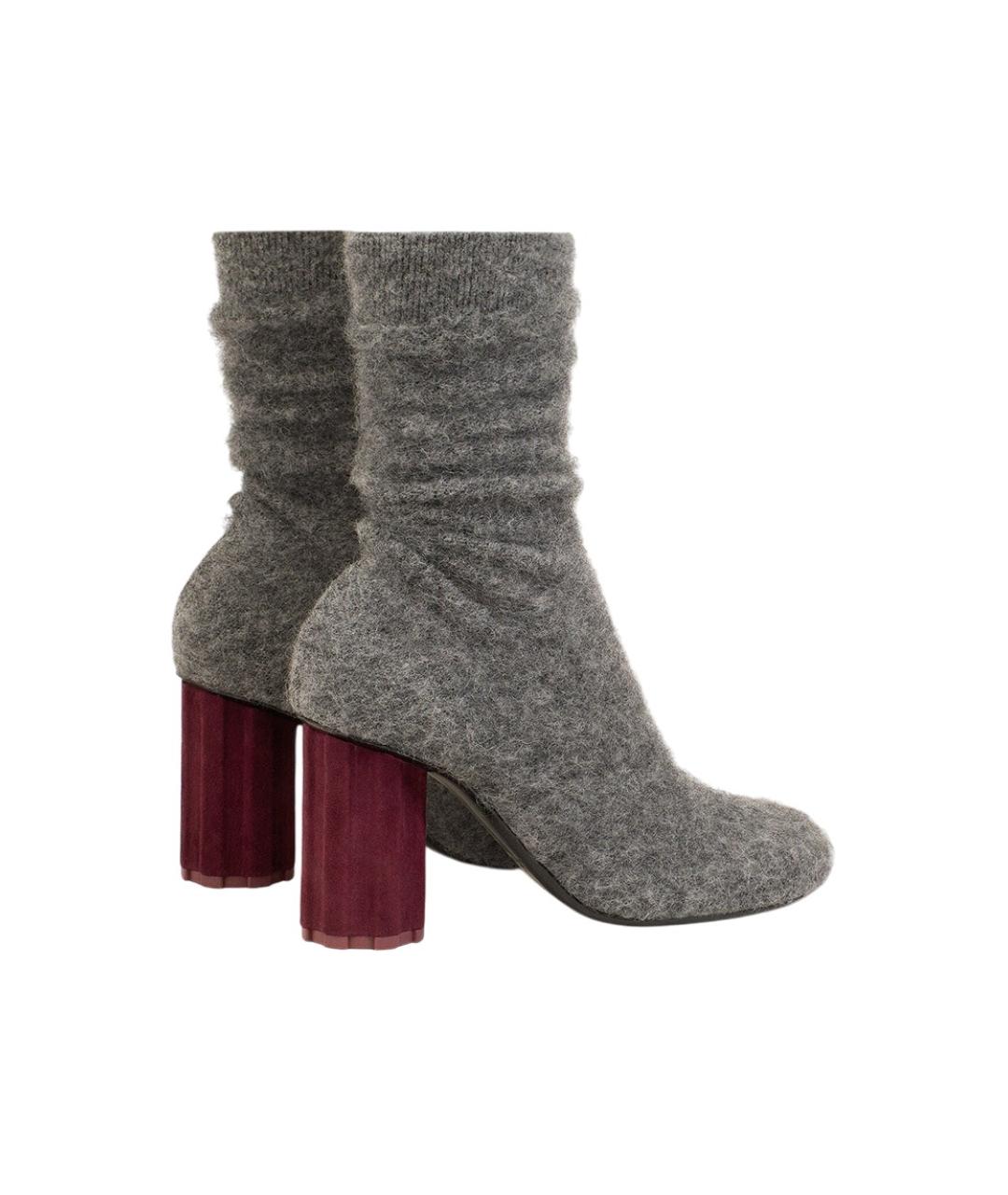 Ami Paris Серые текстильные ботильоны, фото 3