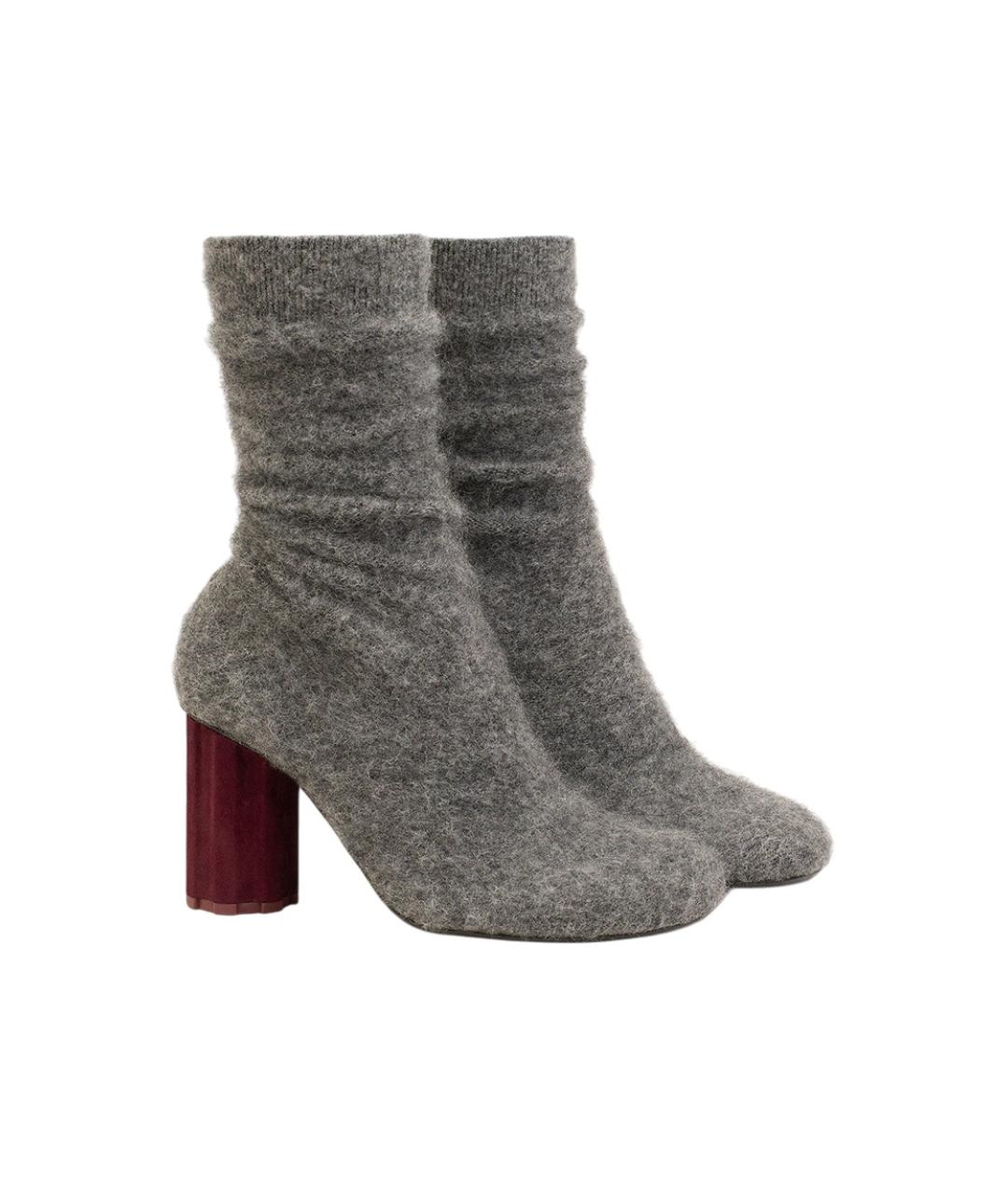 Ami Paris Серые текстильные ботильоны, фото 2