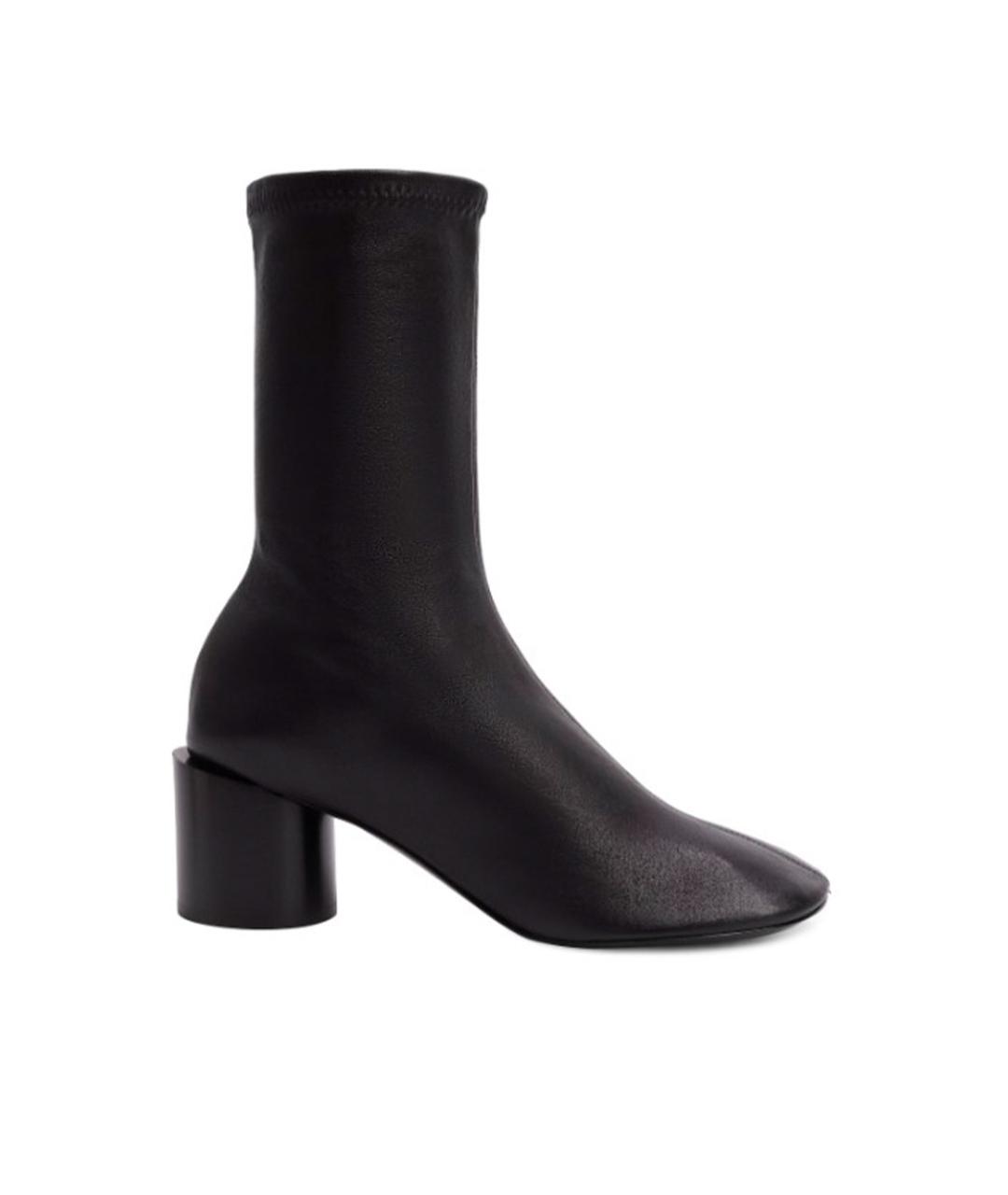 JIL SANDER Черные кожаные ботильоны, фото 1