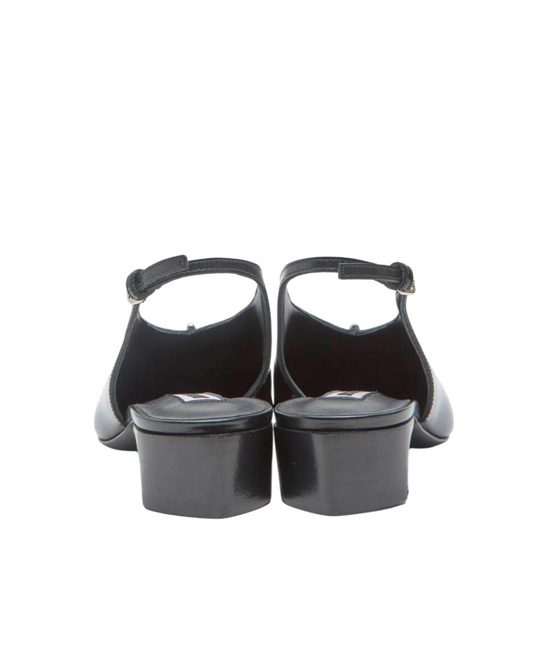 JIL SANDER Черные кожаные туфли, фото 4