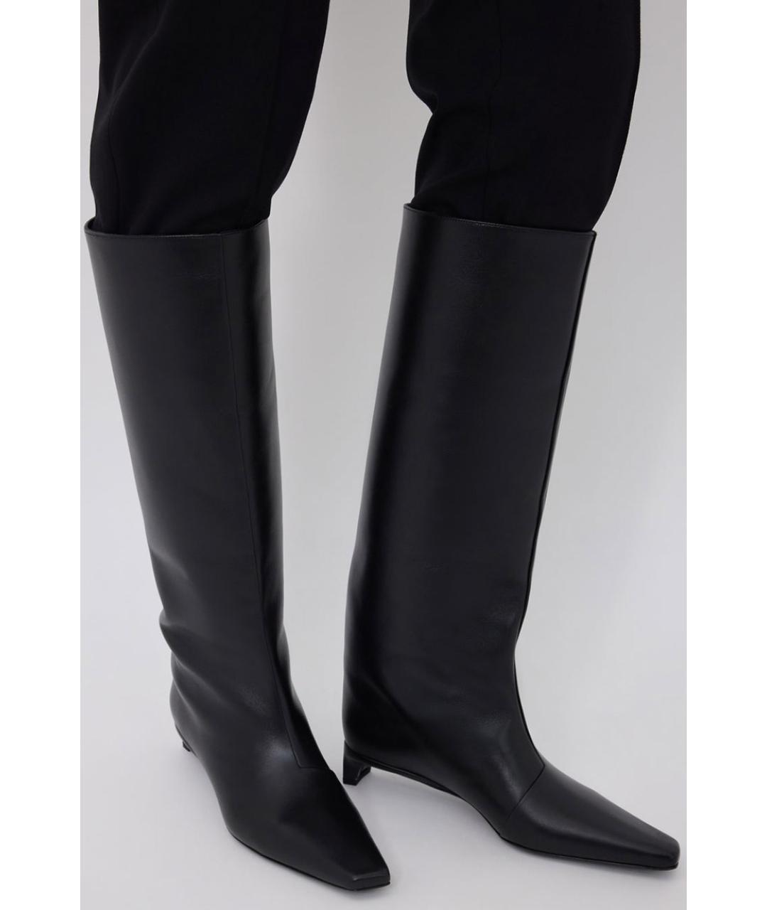 LOULOU DE SAISON Черные кожаные сапоги, фото 4