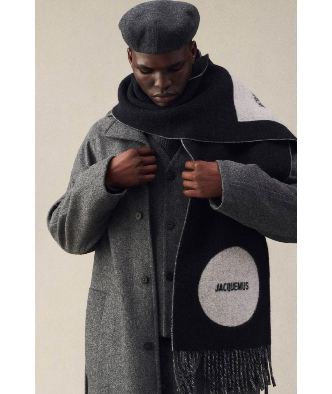 JACQUEMUS Черный шарф, фото 2