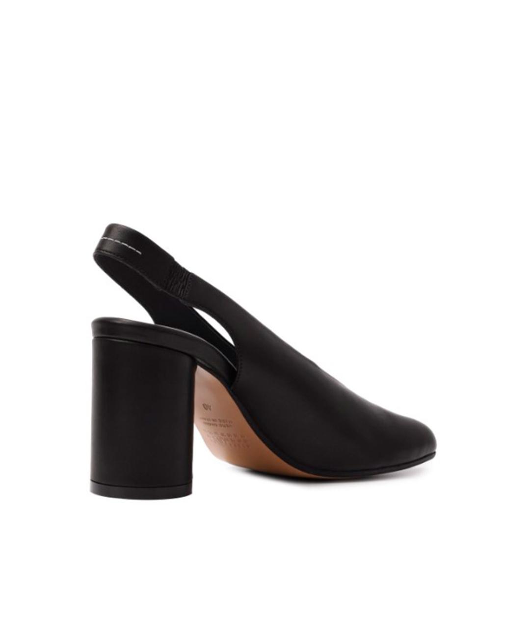 MM6 MAISON MARGIELA Черные кожаные туфли, фото 3