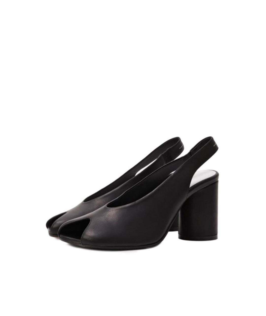 MM6 MAISON MARGIELA Черные кожаные туфли, фото 2