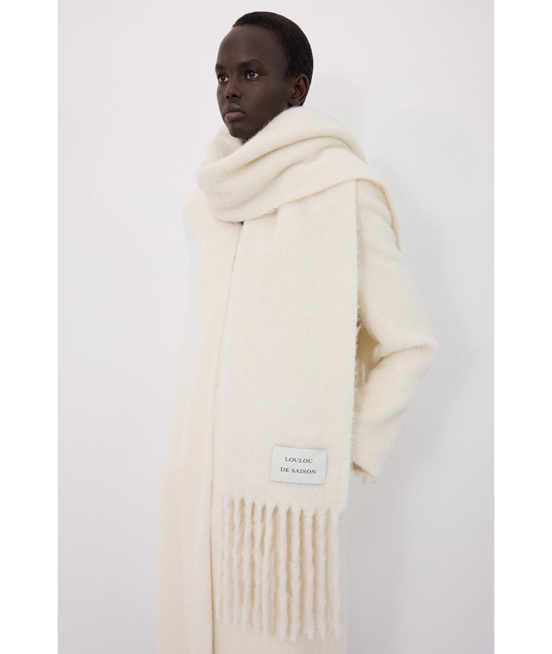 LOULOU DE SAISON Белый шарф, фото 2