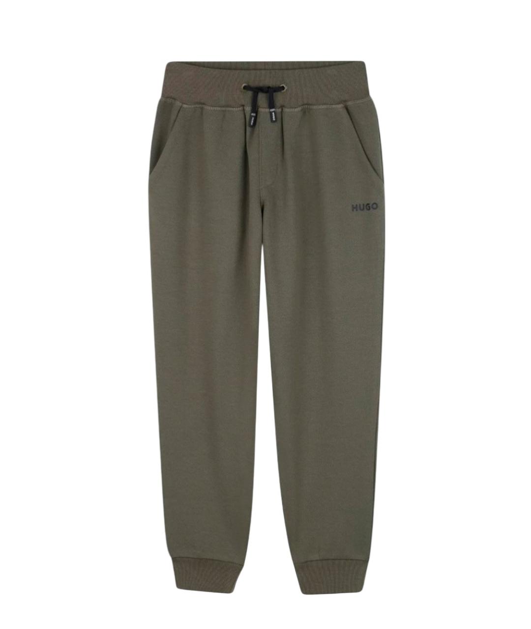 HUGO BOSS Зеленые хлопковые брюки и шорты, фото 1