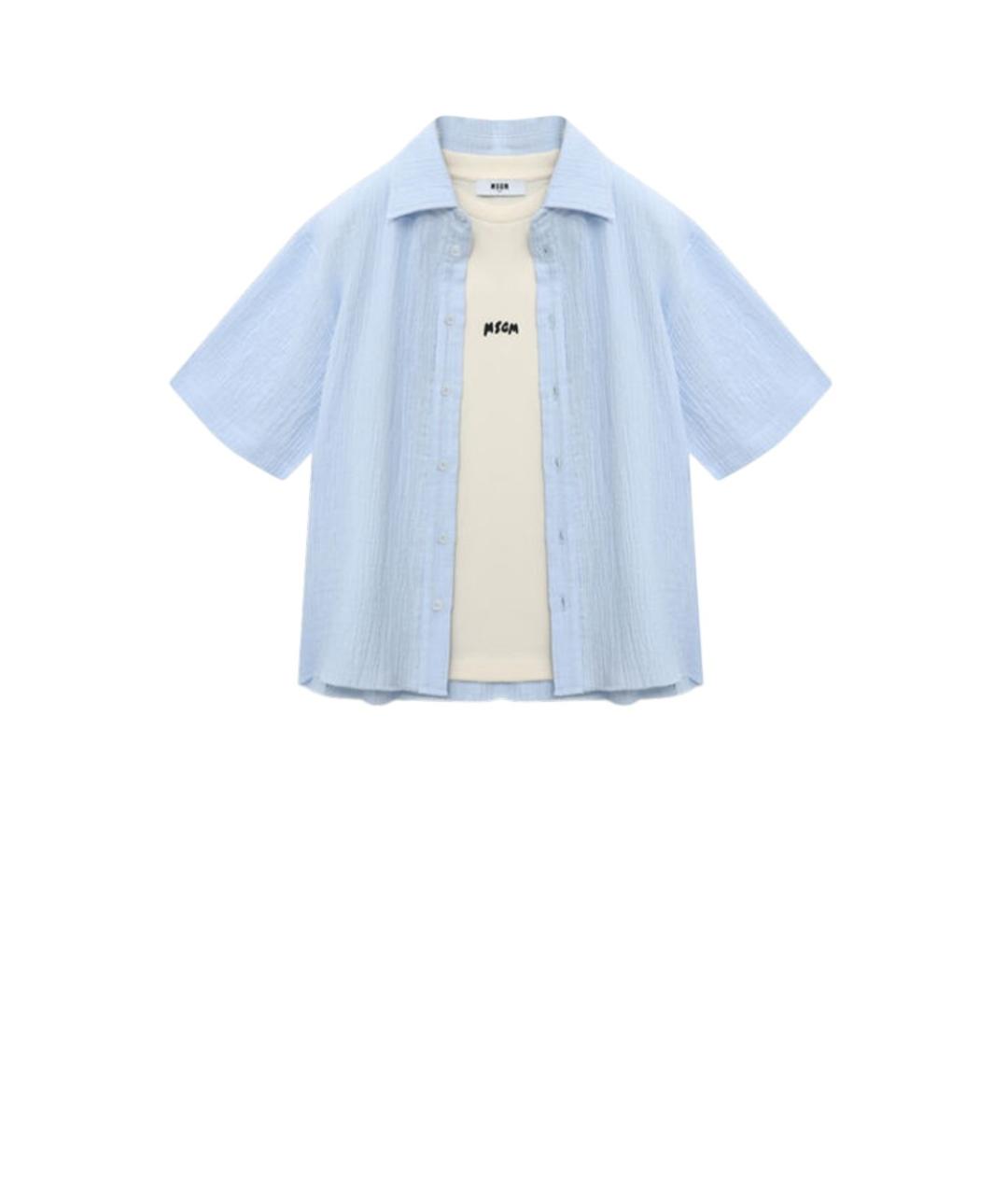 MSGM Голубая детская рубашка, фото 1