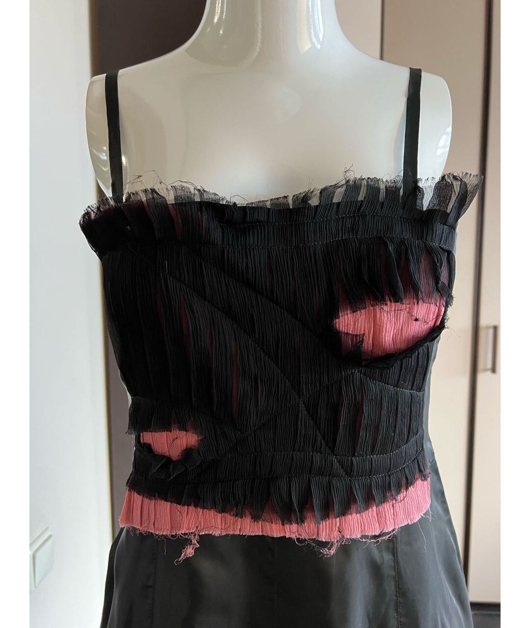 ALBERTA FERRETTI Черное шелковое вечернее платье, фото 3