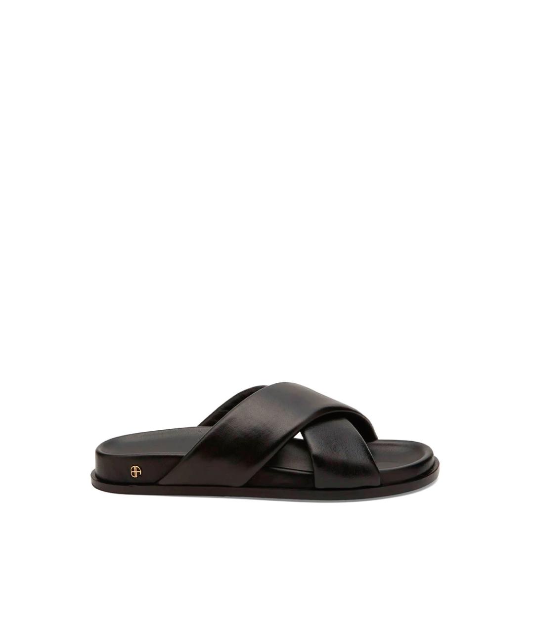 ANINE BING Черные шлепанцы, фото 1