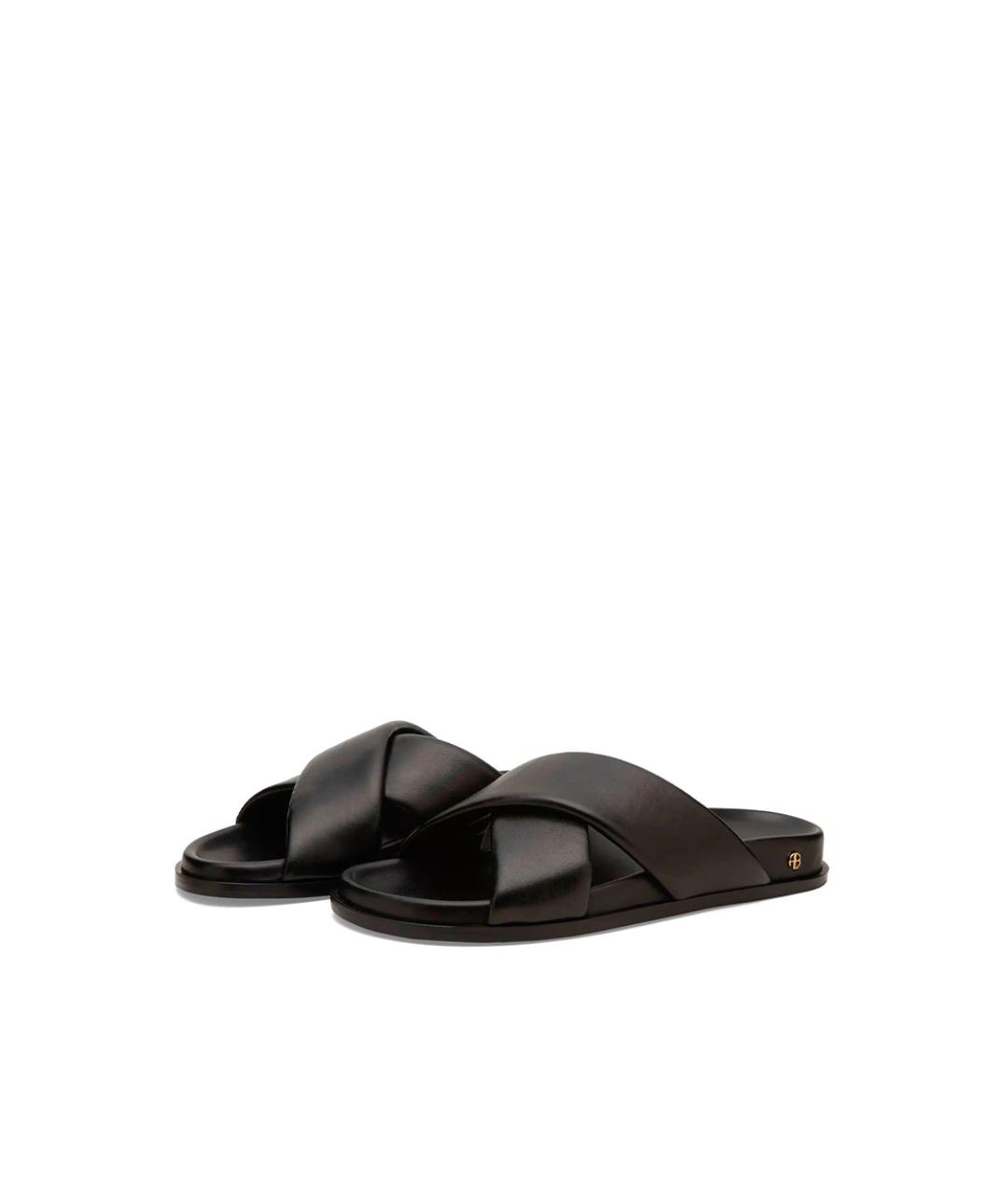 ANINE BING Черные шлепанцы, фото 2