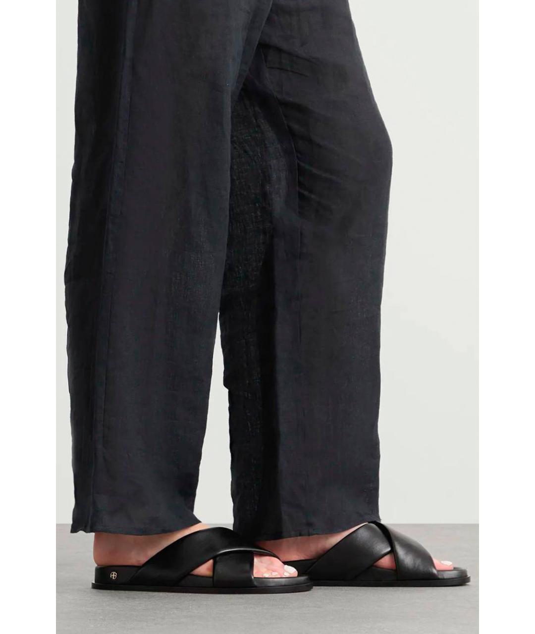 ANINE BING Черные шлепанцы, фото 4