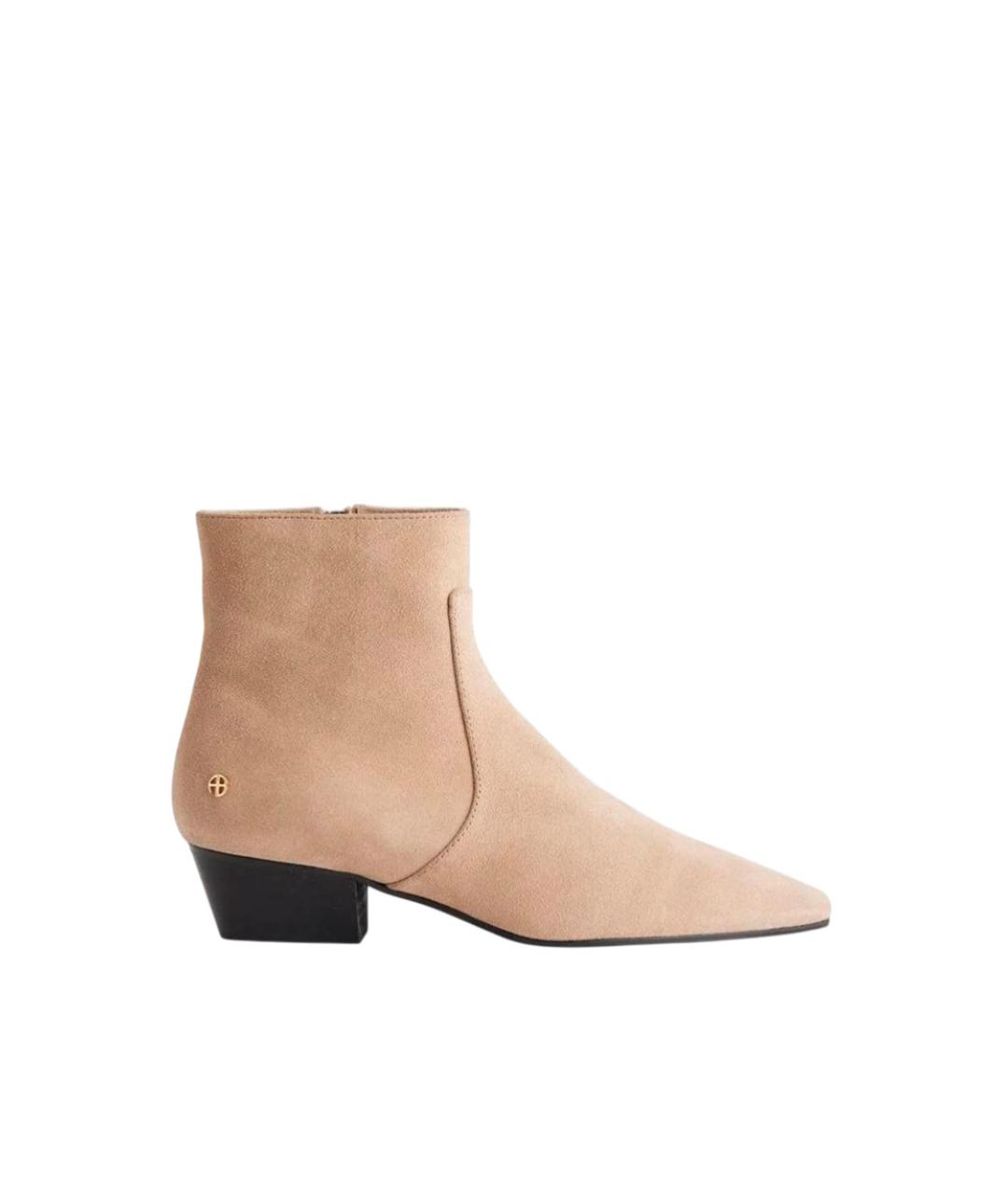 ANINE BING Бежевые замшевые ботильоны, фото 1