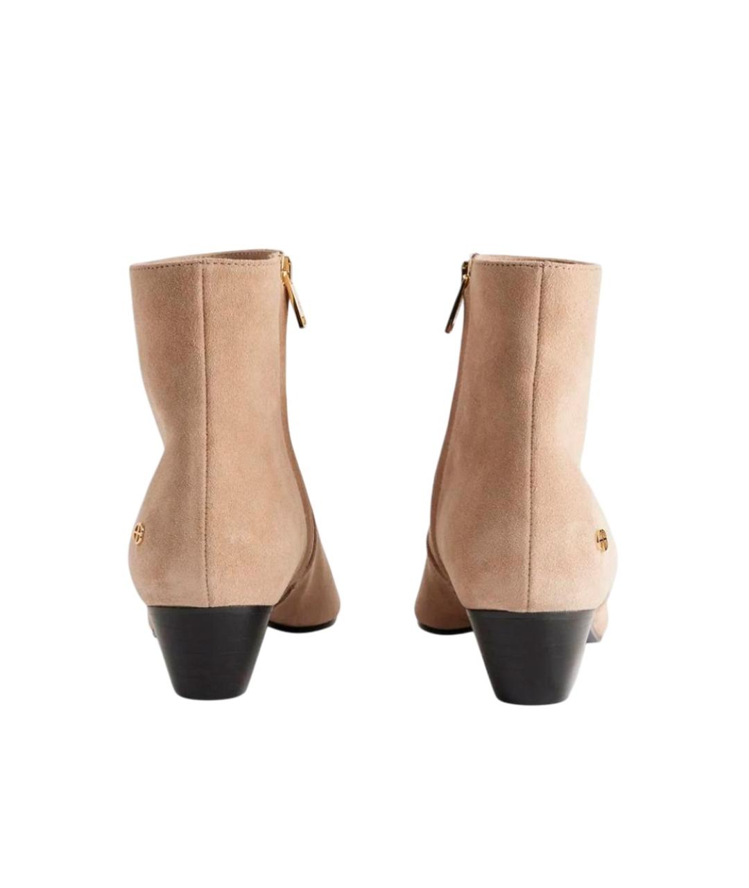 ANINE BING Бежевые замшевые ботильоны, фото 3