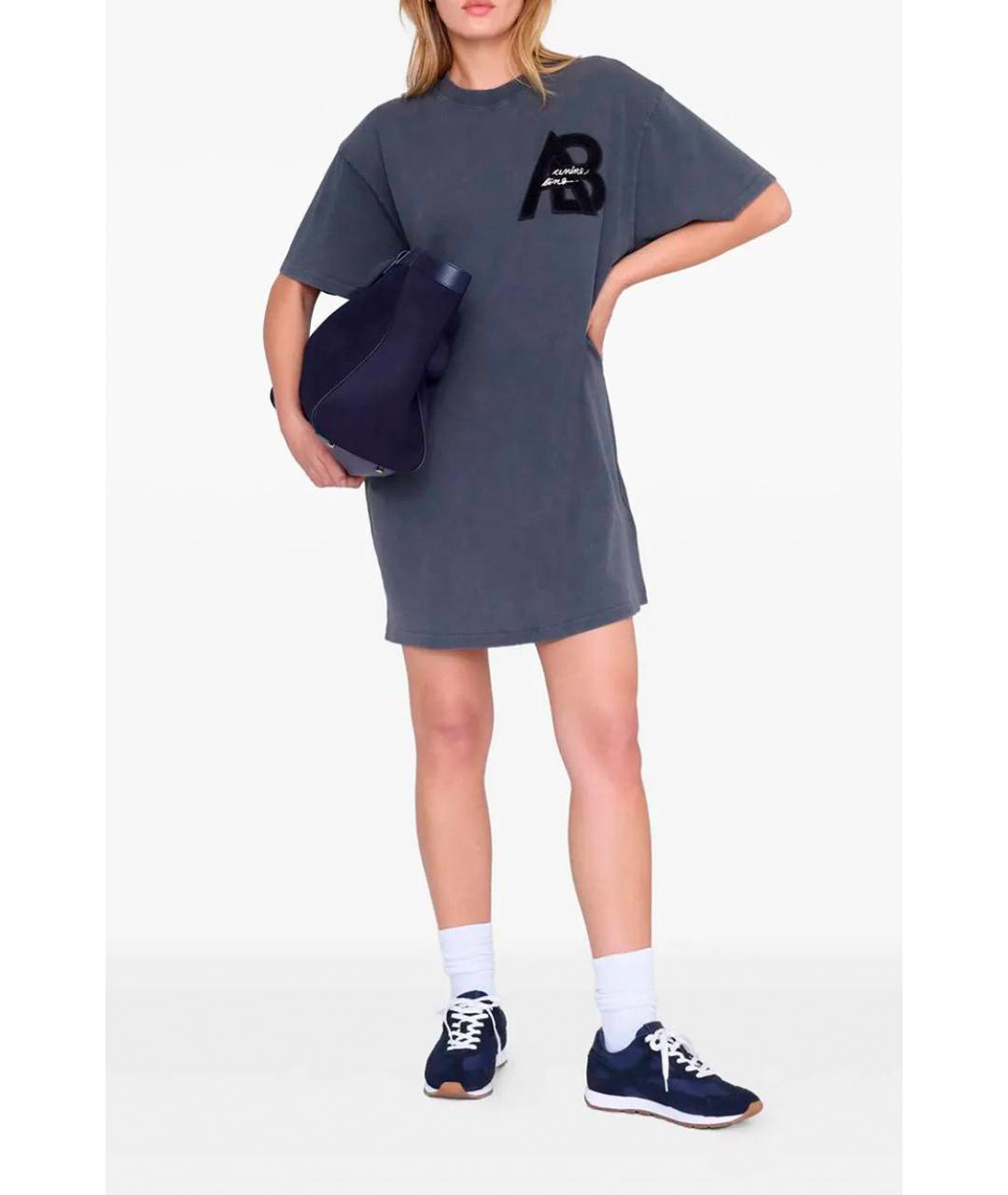 ANINE BING Синяя футболка, фото 2