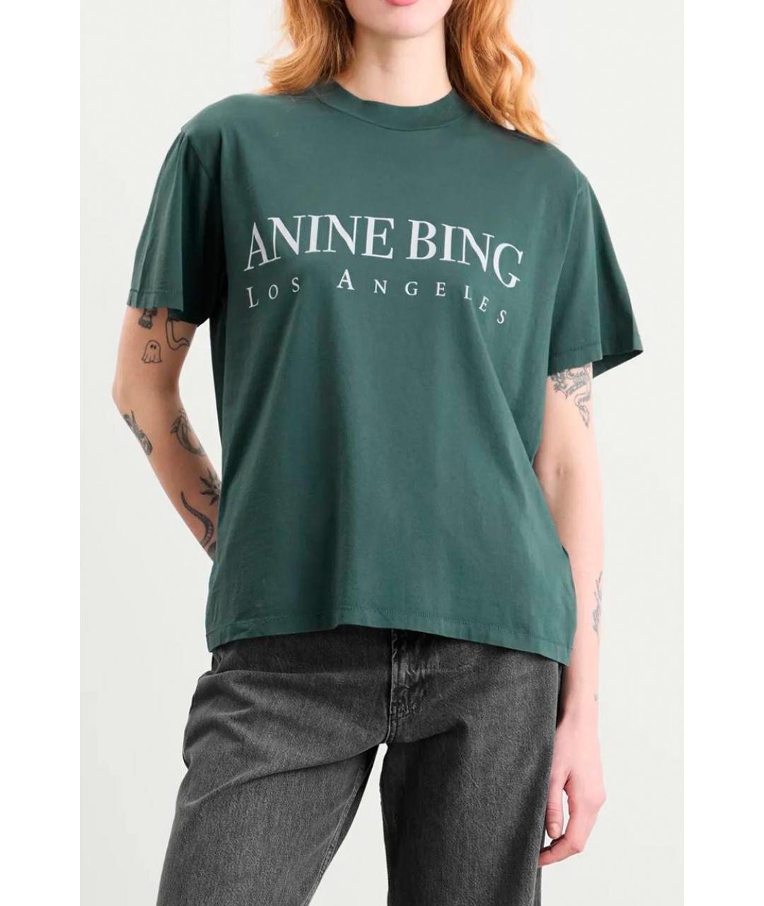 ANINE BING Зеленая футболка, фото 2