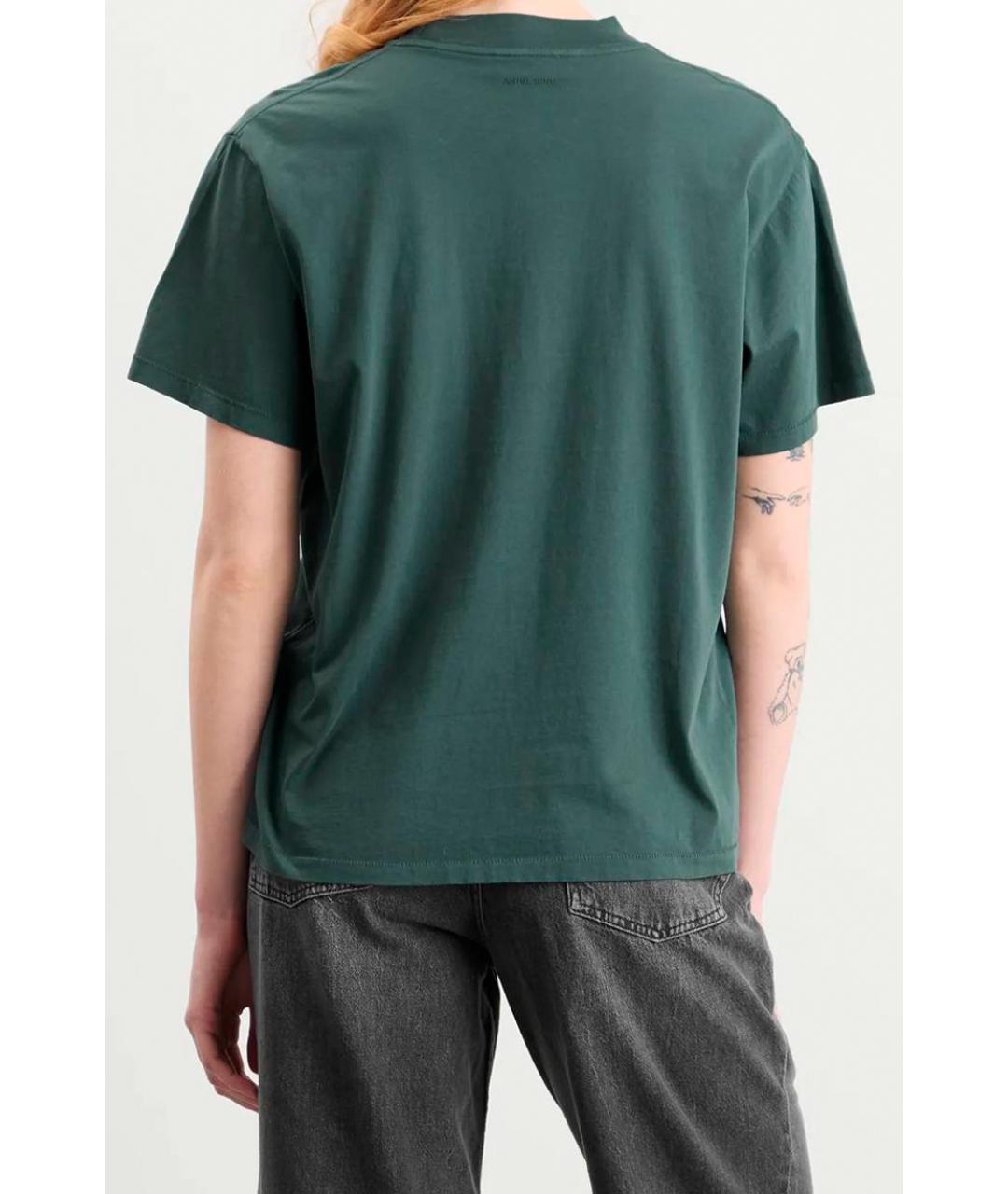 ANINE BING Зеленая футболка, фото 3