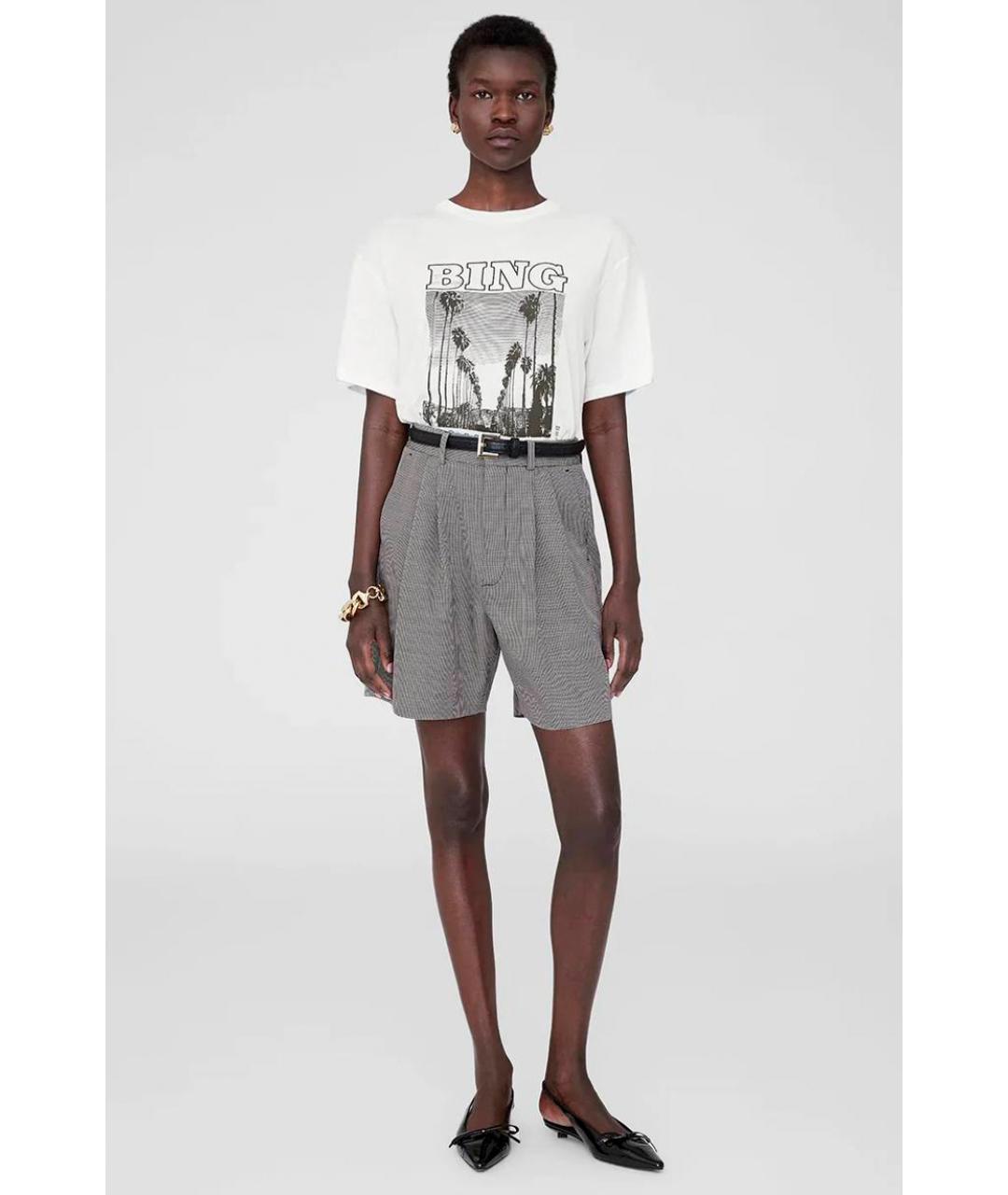 ANINE BING Белая футболка, фото 2