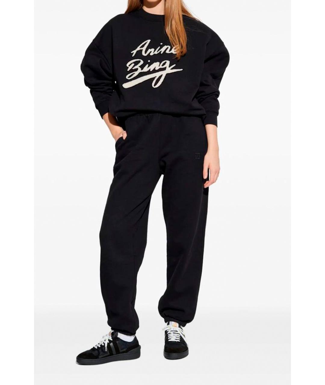ANINE BING Черные спортивные брюки и шорты, фото 2
