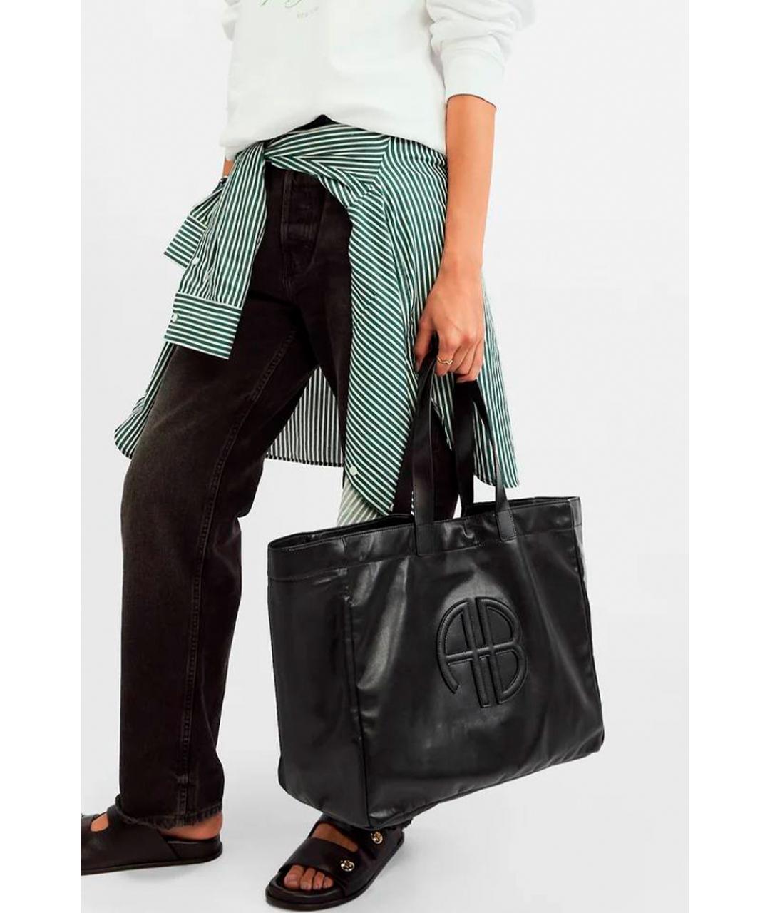 ANINE BING Черная сумка тоут, фото 2