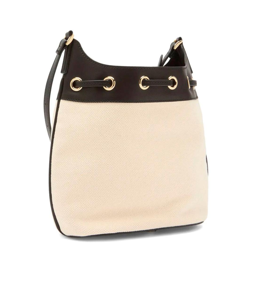 ANINE BING Бежевая тканевая сумка через плечо, фото 2