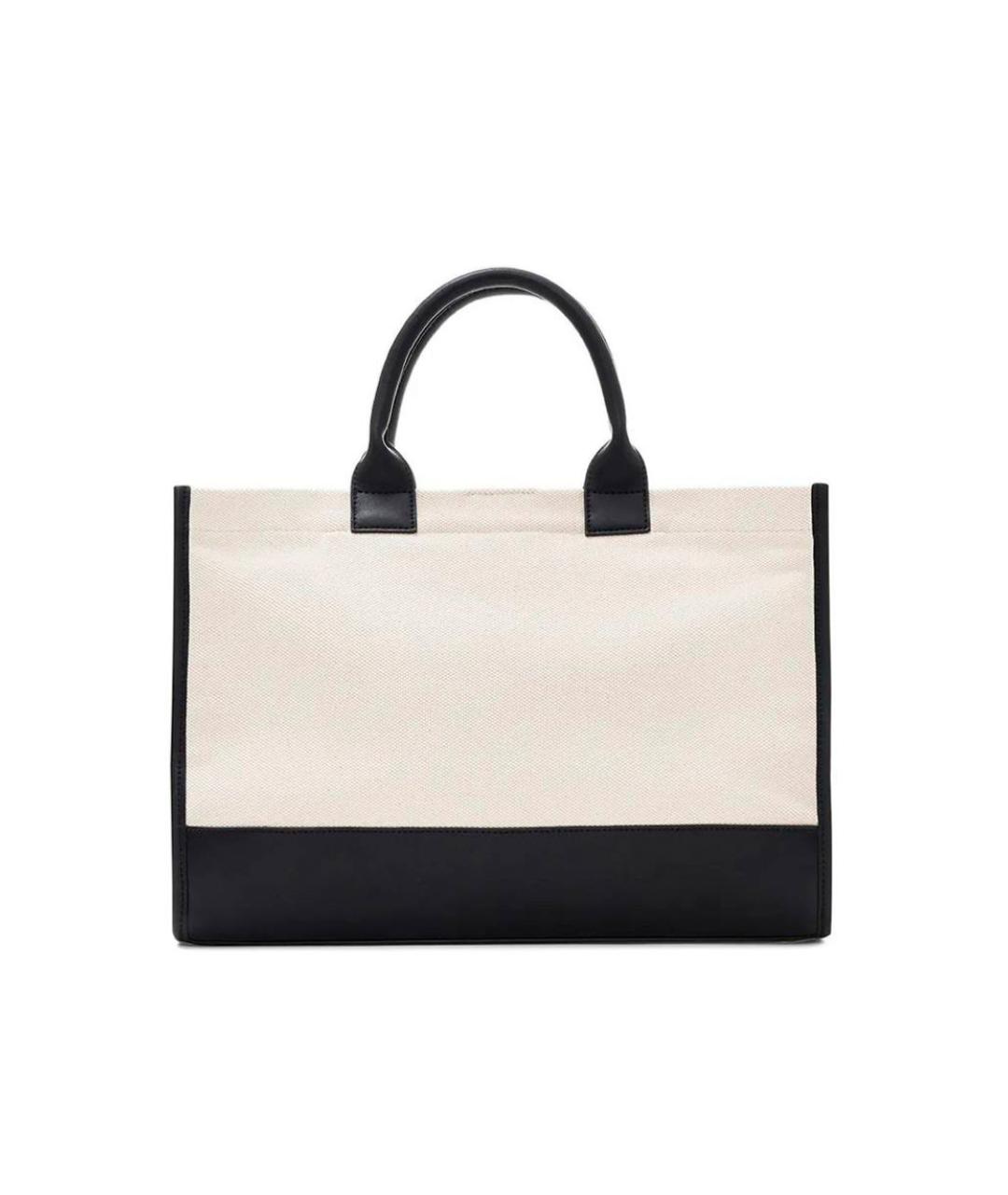 ANINE BING Бежевая тканевая сумка с короткими ручками, фото 4