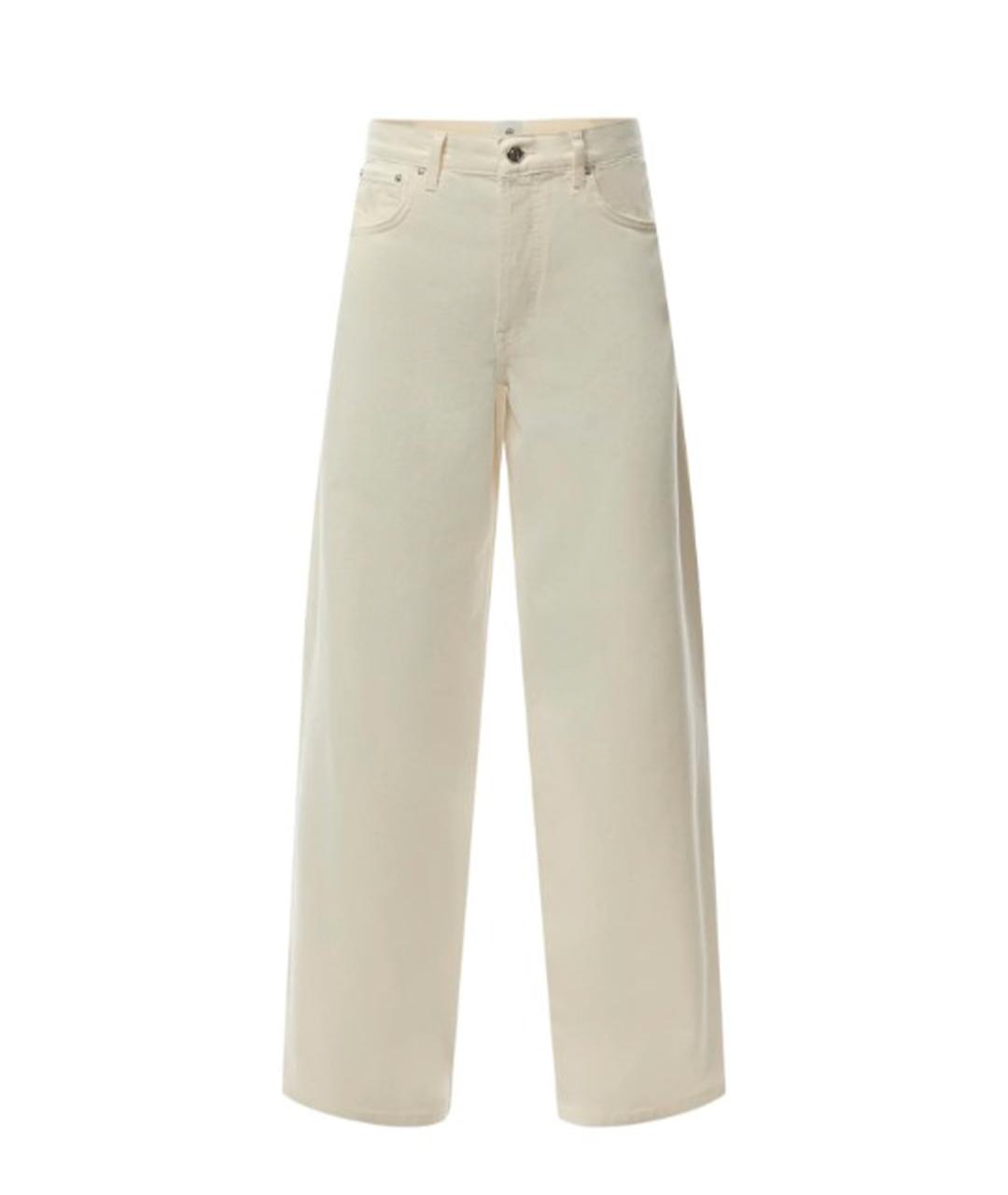 ANINE BING Бежевые прямые джинсы, фото 1