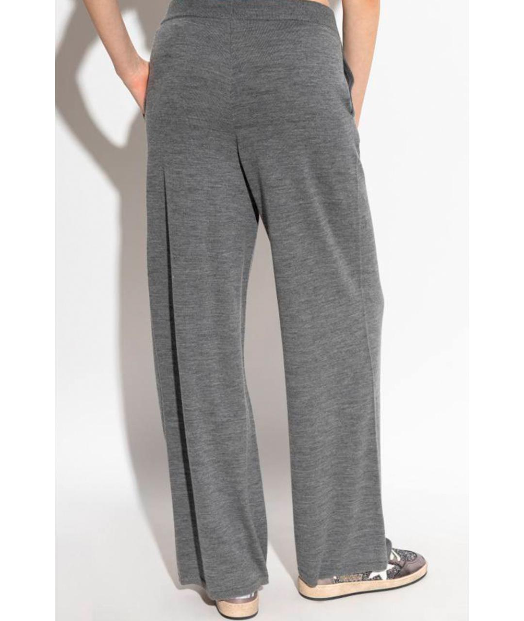 ANINE BING Серые прямые брюки, фото 2