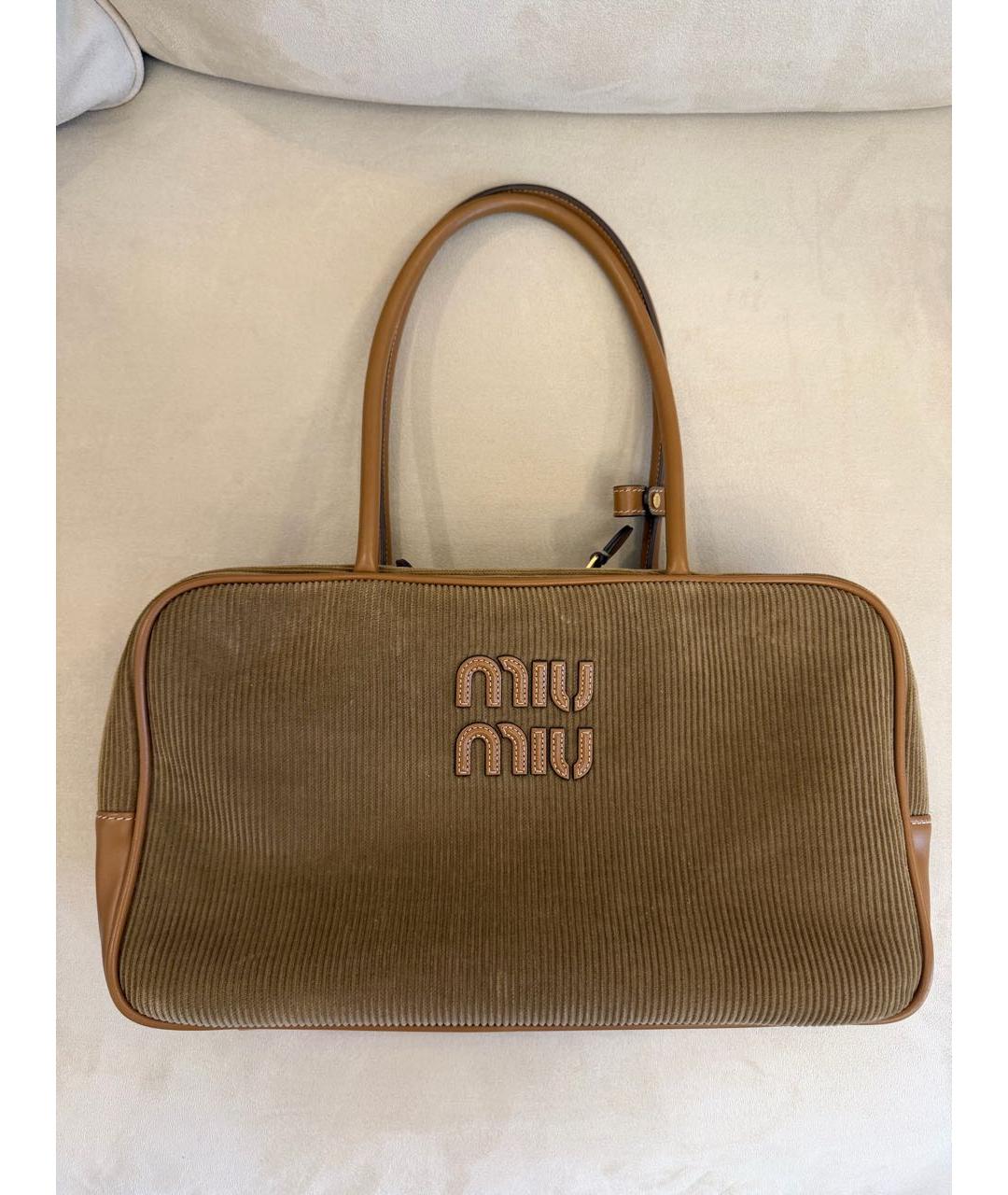 MIU MIU Бежевая сумка с короткими ручками, фото 9