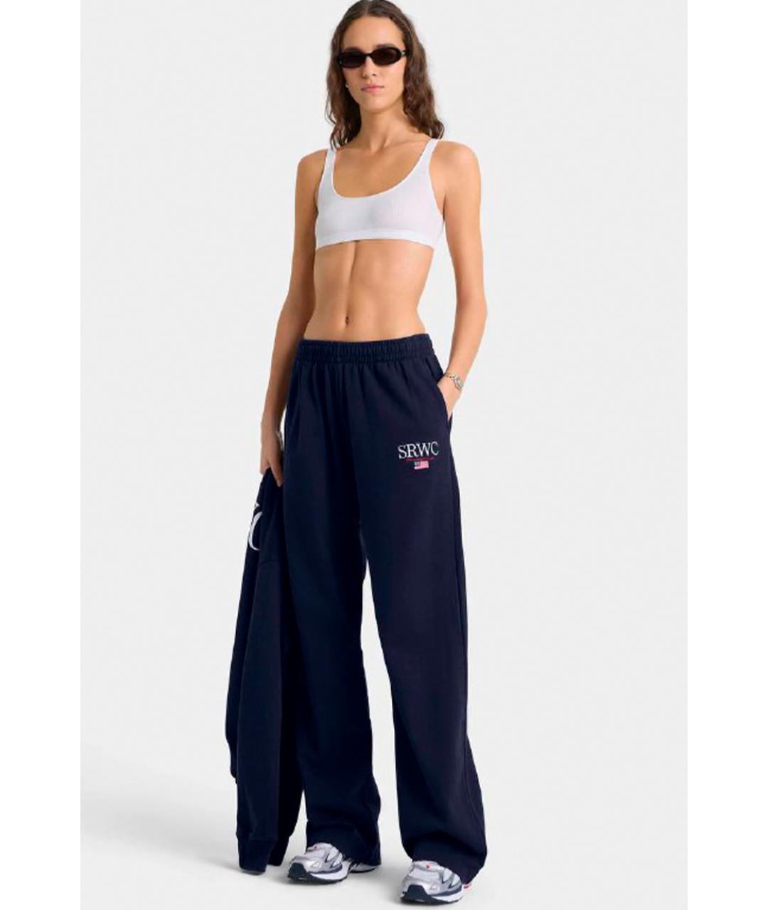 SPORTY AND RICH Синие брюки широкие, фото 3