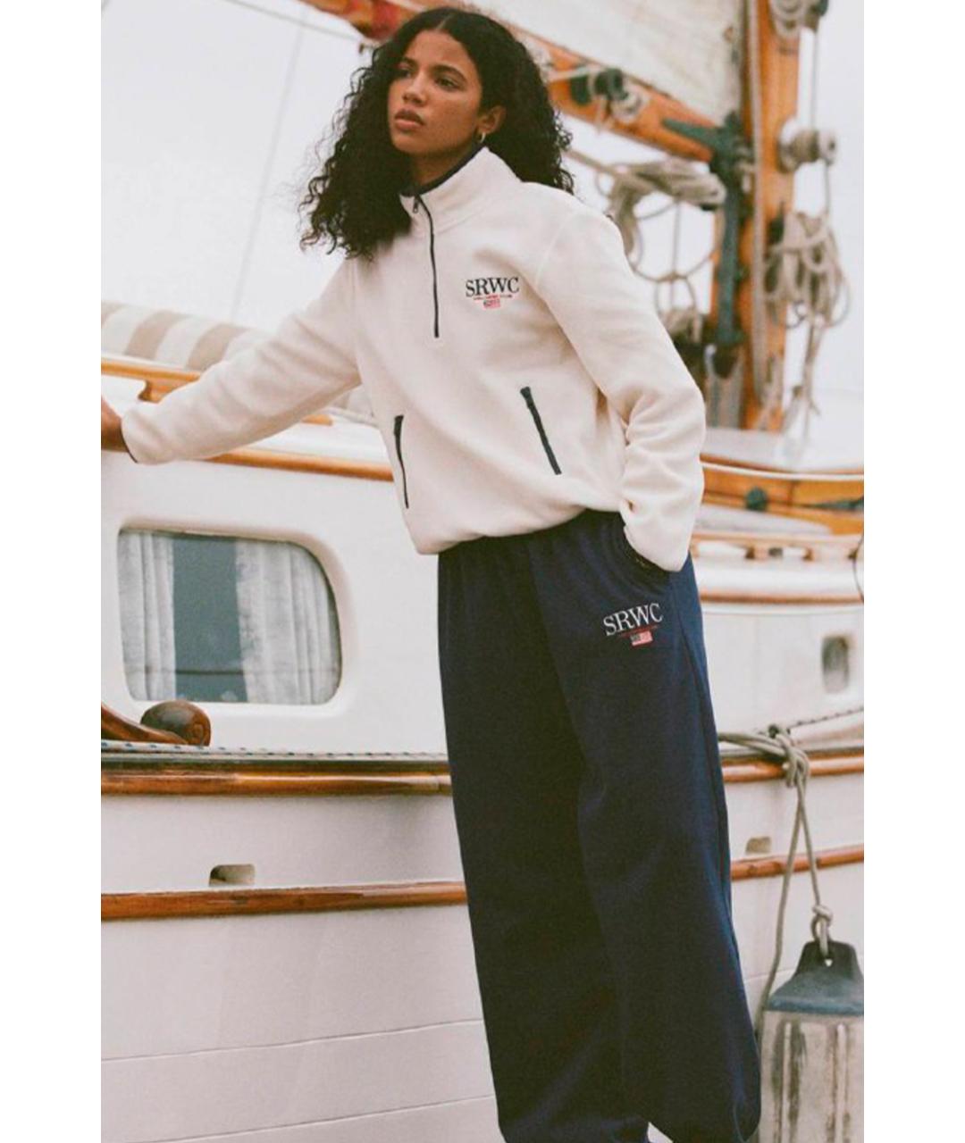 SPORTY AND RICH Синие брюки широкие, фото 2