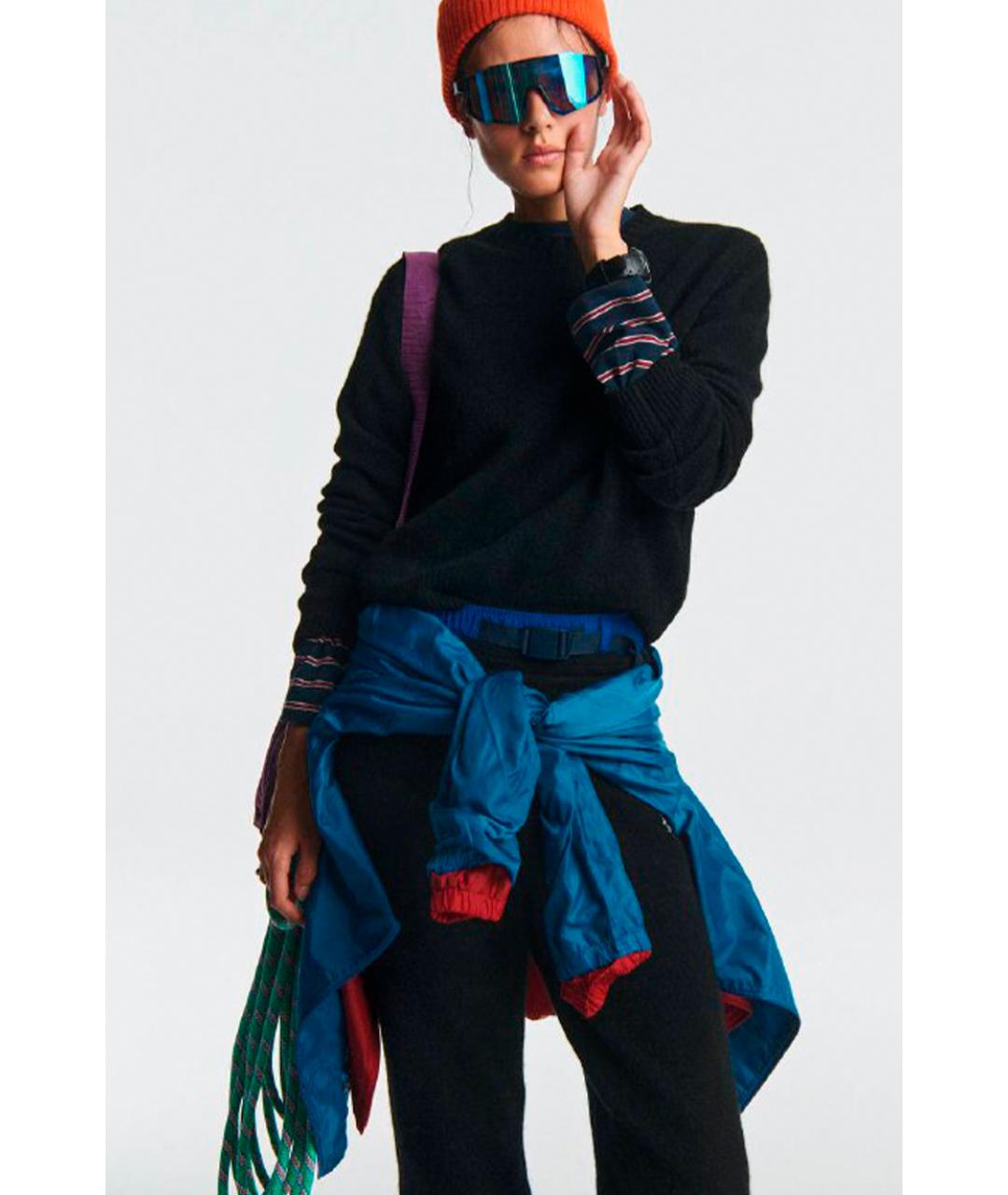 SPORTY AND RICH Черные брюки широкие, фото 2