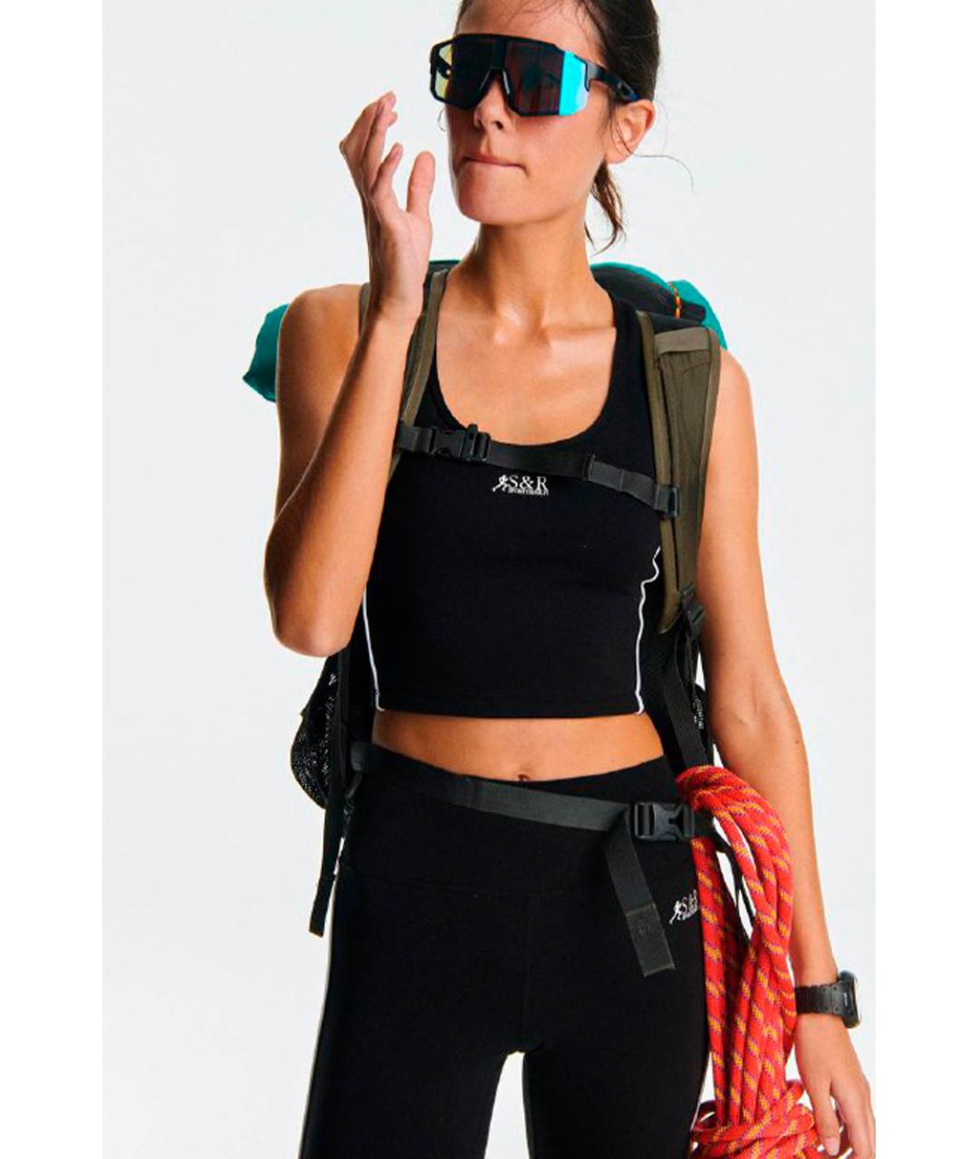 SPORTY AND RICH Черная майка, фото 2