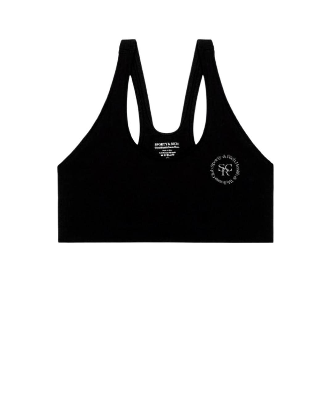 SPORTY AND RICH Черная майка, фото 1