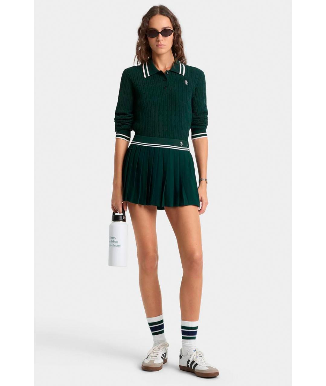 SPORTY AND RICH Зеленая юбка мини, фото 2